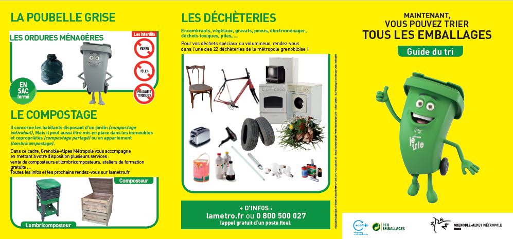 Guide Metro Grenoble nouvelles consignes Tri plastiques