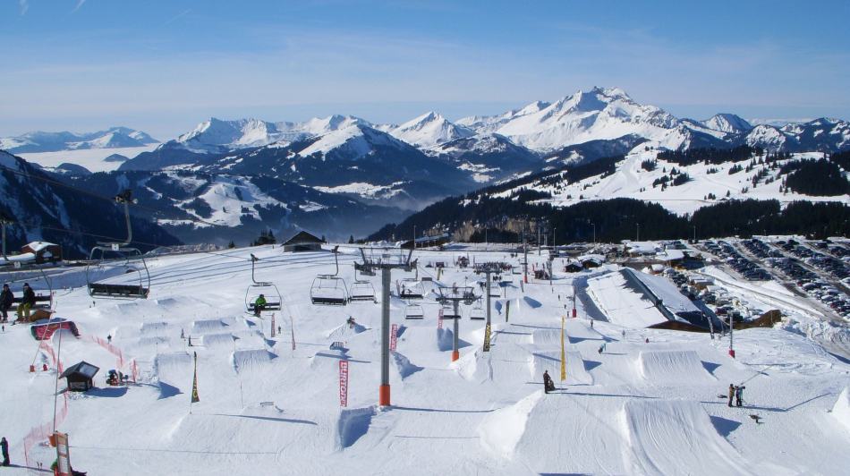 Avoriaz ski resort, french alps