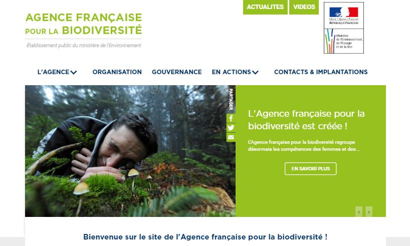 site de l'Agence Française pour la Biodiversité