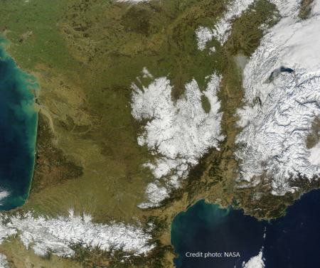 image satellite neige hiver 2016-2017