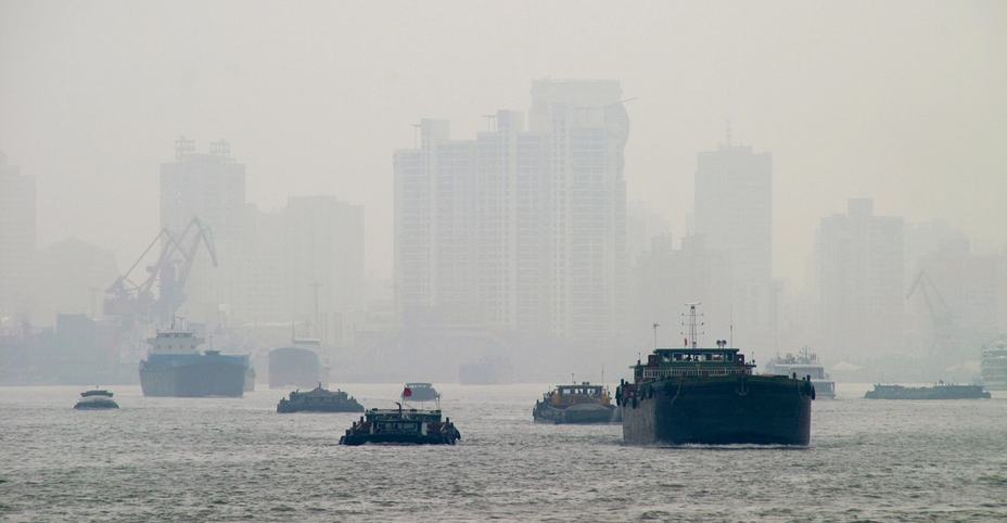 Shangai smog pollution extrême Chine particules fines