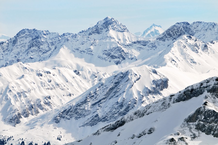 Ski resort in the Alps