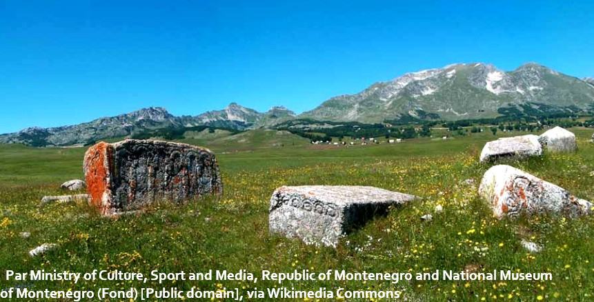 cimetières médiévaux ou stećci Montenegro