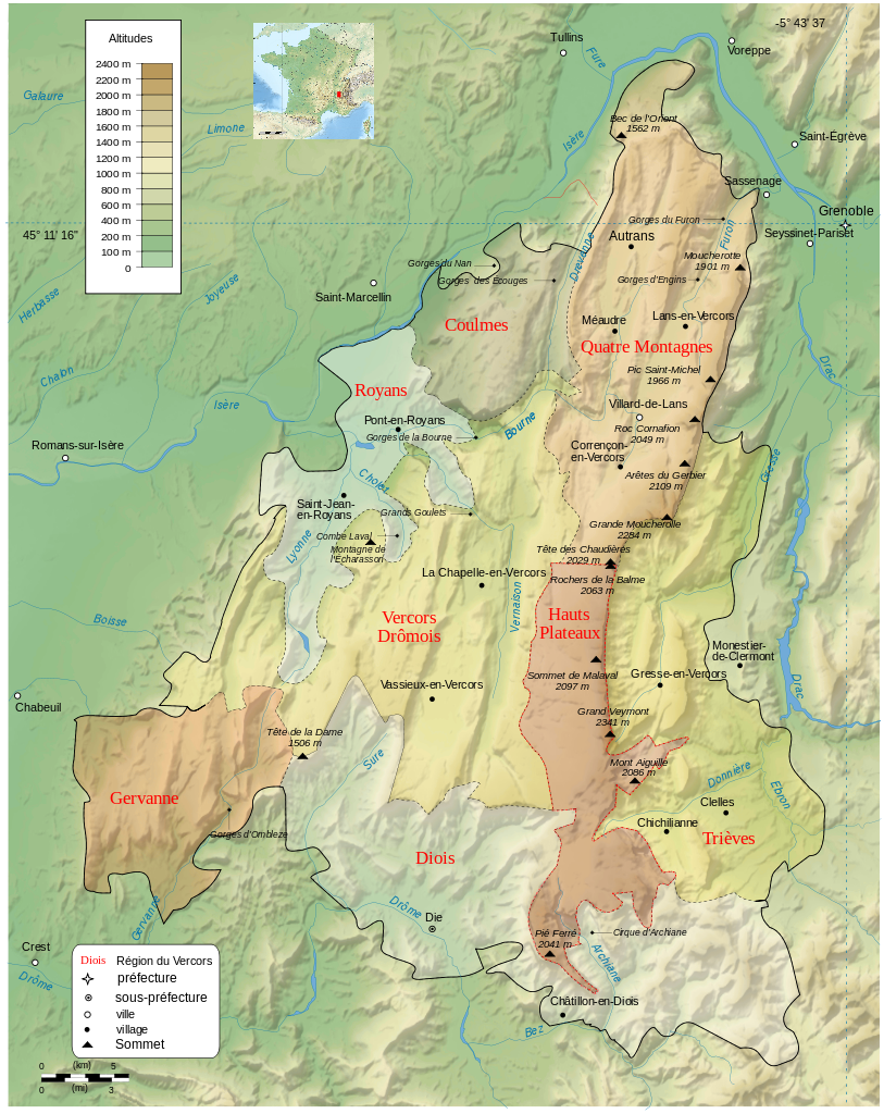 régions du Vercors